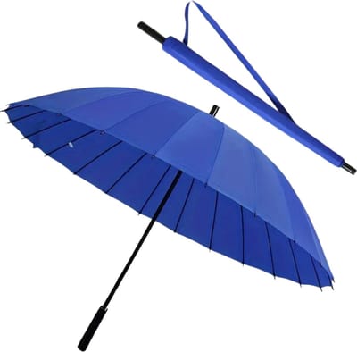 Bovista Moderne Golf Paraplu - Stormparaplu - Opvouwbaar - Windproof - Stormproef - UV Bescherming - Umbrella - Draagbaar - Blauw