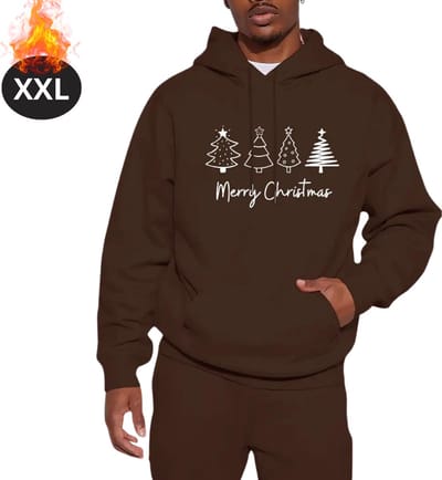 Bovista Kersttrui - Heren - Foute Kersttrui - Christmas Sweater - Kerst Sweater - Kerstboom - Christmas Jumper - Hoodie - Koffie - XXL