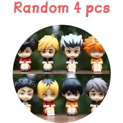 Q Versie Haikyuu!! Hinata Sugawara Koushi Mini Figuur Anime Merchandise Kawaii Zittend Speelgoed Bureau Auto Ornamenten Model Perfecte Cadeaus