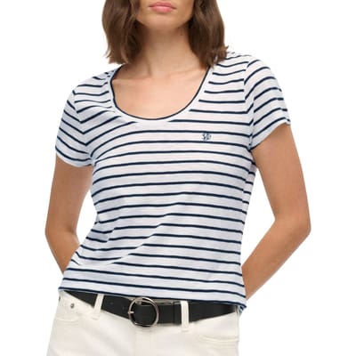 Superdry Studios T-shirt met Slanke Pasvorm White Grootte: 42