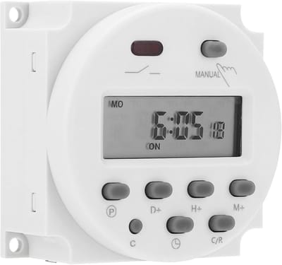 Thijox - 12 Volt Auto Timer CN101A DC 12V LCD Microcomputer Controle Power Tijdschakelaar met 17 Instellingen en Reservebatterij