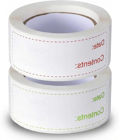 Vrijblijvende Keukenlabels voor het Schrijven - 300 Stuks, 25x75mm, Waterdicht, Verwijderbare Stickers voor Voedselcontainers en Vriesdozen