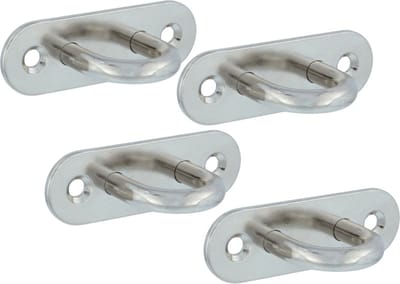 AMIG Oogplaat - 4x - 6 x 2cm - AISI 316 rvs - vastzetplaat - voor buiten