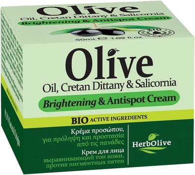 Herbolive Gezicht Crème Verhelderend & Tegen Vlekken *Olijfolie, Cretan Dittany & Zeekraal* 50ml