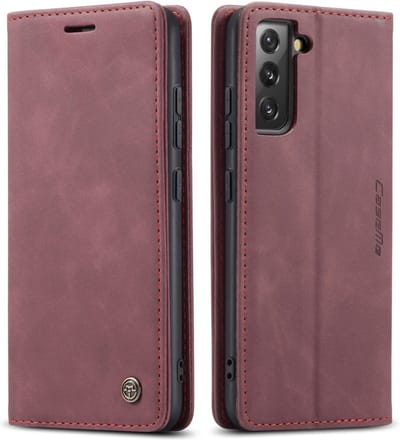 CaseMe Hoesje - Geschikt voor Samsung Galaxy S22 Hoesje - CaseMe 013 Book Case - Bordeaux