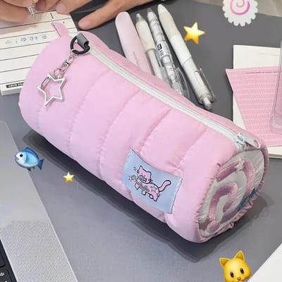 Surface Chat Rose Trousse à Crayons Ins Japonaise Haute Valeur Étudiant Papeterie Sac Mignon Grande Capacité Trousse rose