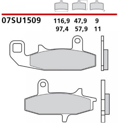 Plaquette de frein Brembo pour moto Suzuki 750 DR Big 1988 à 1989 AV 07SU15.09