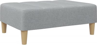vidaXL - Voetenbank - 77x55x31 - cm - stof - lichtgrijs