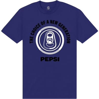 Pepsi Co. The Choice Of A New Generation Men's T-Shirt - Blue - L