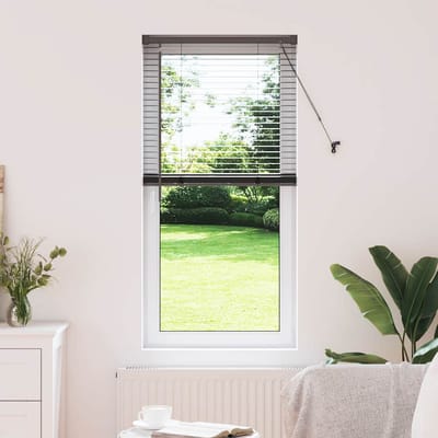 vidaXL - Venetiaanse - jaloezie - Zwart - 130 - x - 60 - cm - 25 - mm - Aluminium