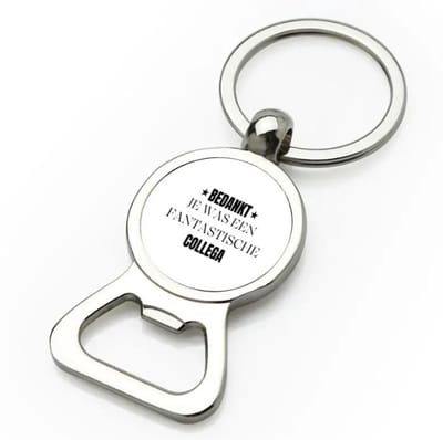 Akyol - bedankt je was een fantastische collega flesopener - Werknemer - collega - bedankje - cadeautje voor collega - kado - afscheids cadeau - 9 bij 3 cm