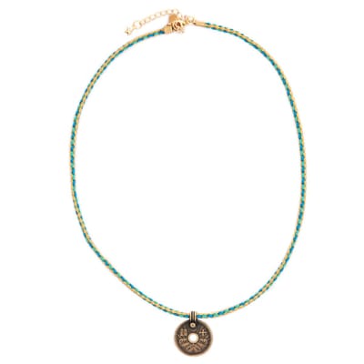 Ketting tibetan amulet blue