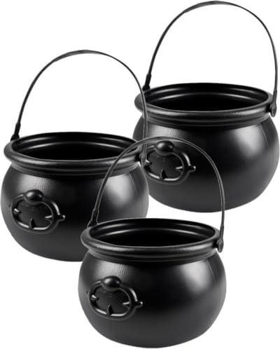 Boland Heksenketel - 3x - kookpot - 18 x 14 cm - halloween - verkleden - decoratie