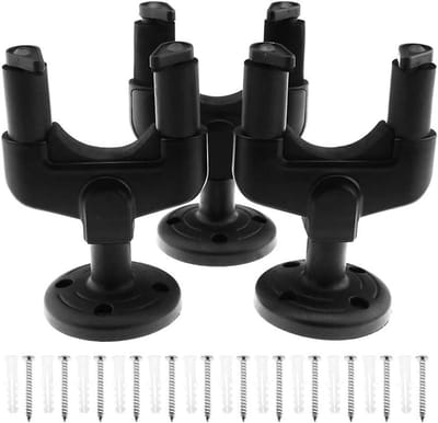 Gitaar Hanger - Instrumentenhouder - Muurbevestiging - Eenvoudige Installatie - 3 Stuks - Zwart