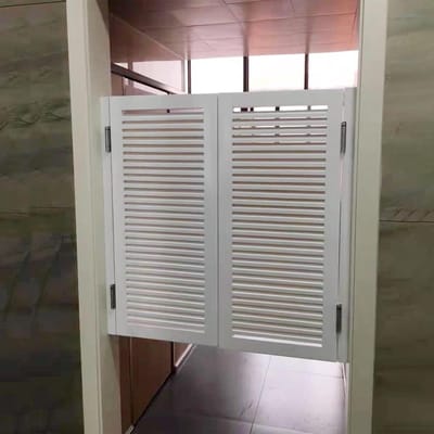 Draaideuren Set - Klapdeuren Binnendeur - Ruimtes Verdelen - Massief Houten Constructie - 75x90cm - Wit