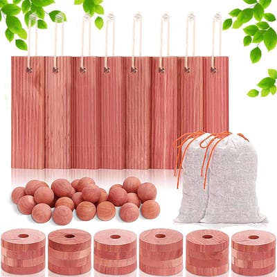 9 Bag Cedar Wood Moth Repellent - Red Cedar Ball Tray Deodorization - Wardrobe Natural Delicate Fragrance for Insect Prevention - Cedar Wood Ball Natural Insect Control and Odor Removal - Versatile Home Freshener