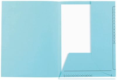 Exacompta 5x SUPER 210 Contact - Pak van 25 Mappen met 2 kleppen, bedrukt - 24x32cm - - Lichtblauw - 334006E