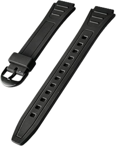 Vervangende Horlogeband voor Digitale Horloges - Zwarte Silicone Strap van 18mm Breedte, Comfortabel en Duurzaam