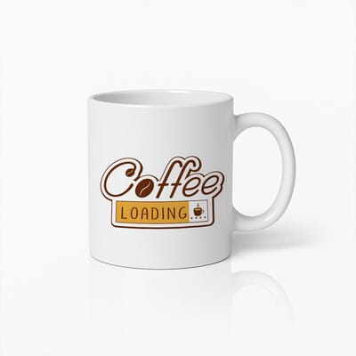 Coffee Loading Grappige Quote Mok – 330ml Keramische Beker voor Koffieliefhebbers, Kantoor & Thuis Cadeau