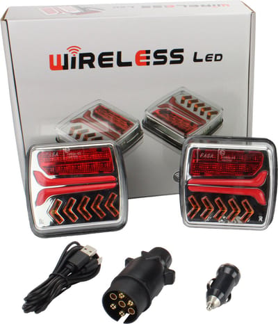 Draadloze LED Verlichtingsset voor Aanhangers en Trailers - 12V/24V, Magnetische Bevestiging, IP65 Waterdicht