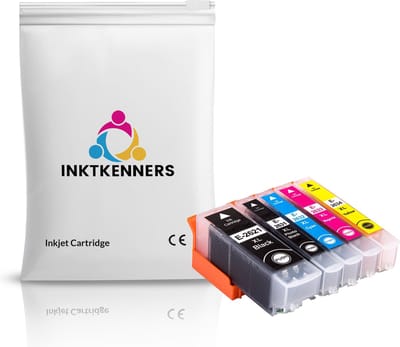 Inktcartridges Geschikt voor Epson 26 / 26XL | Multipack van 5 inktcartridges - Geschikt voor Epson Expression Premium XP510, XP520, XP600, XP605, XP610, XP615, XP620, XP625, XP700, XP710, XP720, XP800, XP810, XP820