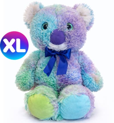 Topknuffels® Koala (Pastel Kleuren) Pluche Knuffel Dier XL 50 cm - Speelgoed Tie-Dye Knuffels - Regenboog Rainbow Plush