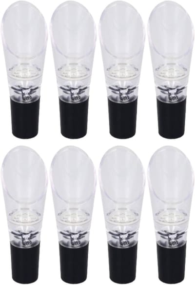 Set van 8 Wijn Aerators en Filters - Handige Giet- en Luchteringshulpmiddelen voor Perfecte Wijnervaring