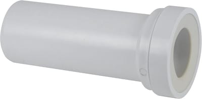 Rechte Huls Kort - Toilet Afvoer Koppeling - Toilet Installatie - Om Op Te Plakken - 280 mm - Wit