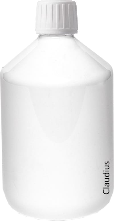 Lege Plastic Fles Apothekersfles 500 ml PET - Wit - met witte verzegeldop - set van 10 stuks - navulbaar - leeg
