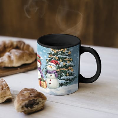 Magische Mok - Foto op Warmte Mokken - Koffiemok - Vrolijk - Sneeuw - Kleurrijk - Magic Mok - Beker - 350 ML - Theemok