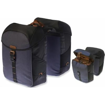 Basil Miles Dubbele fietstas - Zwart - 34 Liter