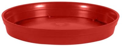 EDA Bloempot onderschaal Toscane - kunststof - rood - D28 cm - opvangschalen
