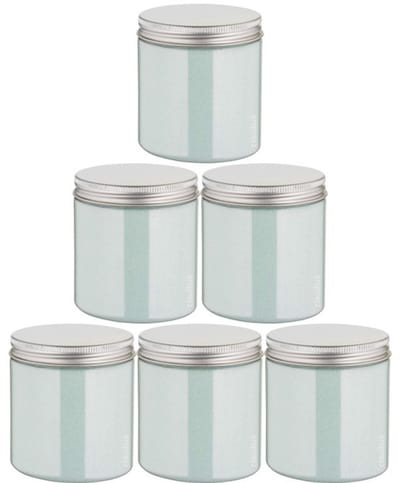 Scrubzout Hammam Herbal - 300 gram - Pot met aluminium deksel - set van 6 stuks - Hydraterende Lichaamsscrub