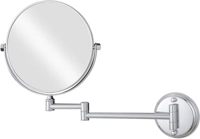Wandmake-upspiegel - Vergrotende spiegel - Gedetailleerd Zicht - 360 Graden Draaibaar - 8 Inch Diameter - Chroom