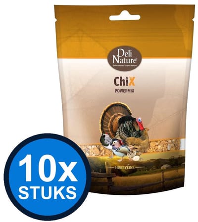 10x Deli Nature - ChiX powermix 750gr - Kippenvoer - 750 g
