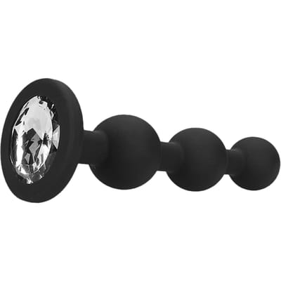 'Silicone Beaded Diamond Butt Plug', 11,4 cm