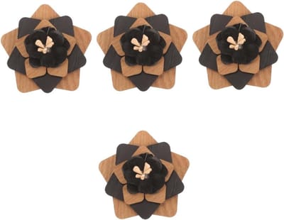Houten Corsage Broche - Decoratieve Speld - Kleding Versieren - Lichtgewicht Ontwerp - 5x5x3 cm - Bruin