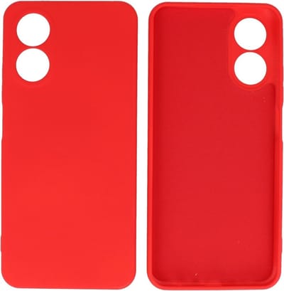 Fashion Backcover Telefoonhoesje - Color Hoesje - Geschikt voor Oppo A17 - Rood