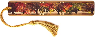 Houten Bladwijzer - Boekenlegger - Lezen - Handgemaakt Esdoorn - 15x3 cm - Herfst Bomen