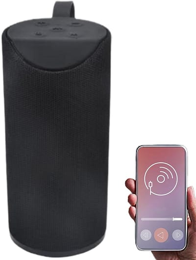 Draagbare Draadloze Speaker - Bluetooth Speaker - Muziek Luisteren Buiten - Waterdicht en Schokbestendig - 6.6x6.6x15.2cm - Zwart