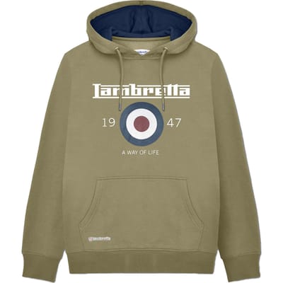 Lambretta Heren AW24 Target Hoodie (Kaki Groen)