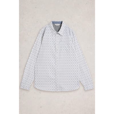 White Stuff Diamond Squiggle Printed Shirt White Print Taglia: S | Camicie Casual Outlet | Uomo | Bianco