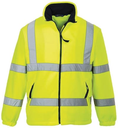 PORTWEST Hi-Vis Fleecejas F300 meshvoering geel maat S