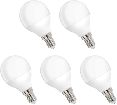 Spectrum LED Kogellamp E14 4W - 230V - 320 Lumen - 3000K Warm wit - Gezellig licht - Energiezuinig - 5 stuks