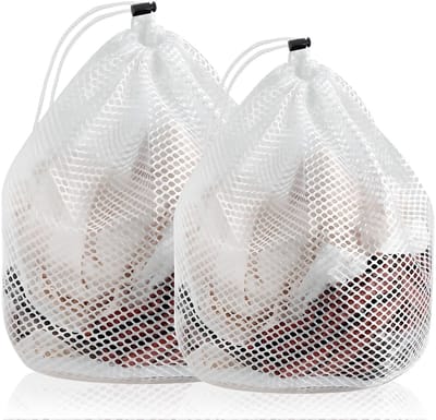 Dailygoods- Waszak - 2 Stuks - Duurzaam Polyester - Mesh Waszakken