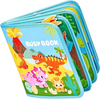 Activiteitenboek Kinderen - Fijne motoriek - Ontwikkelingsspel - Sensorisch spel - 25 x 22 cm - Dinosaurus