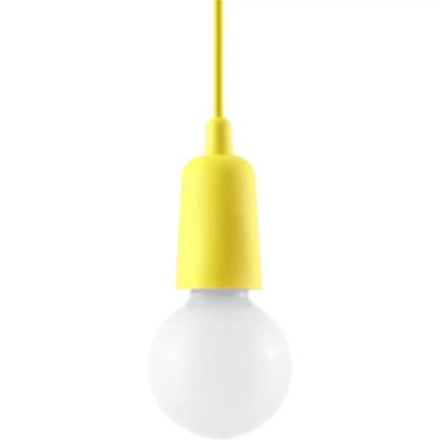 Sollux Lighting Hanglamp Diego - E27 - geel - PVC - 90x9x9cm
