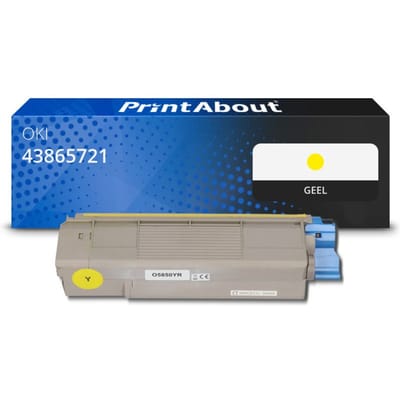 PrintAbout huismerk Toner 43865721 Geel Geschikt voor OKI