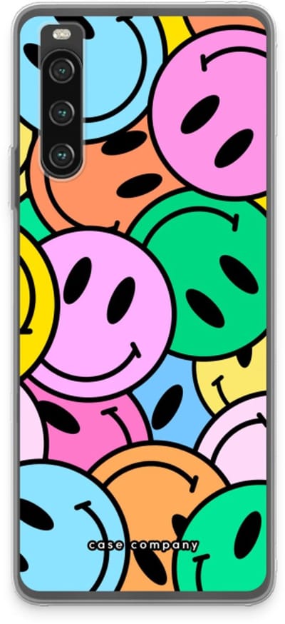 Case Company® - Hoesje geschikt voor Sony Xperia 10 IV hoesje - Smiley N°1 - Soft Cover Telefoonhoesje - Bescherming aan alle Kanten en Schermrand