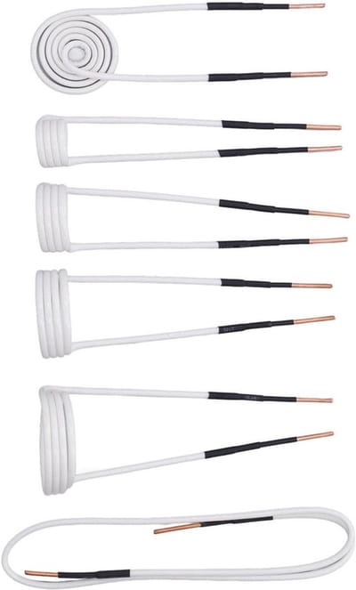 Inductie Verwarmingsspoel Set - 6 Stuks met 2,5 mm Messing, 20-50 mm Spoelen, Voorvormen en Opbergdoos